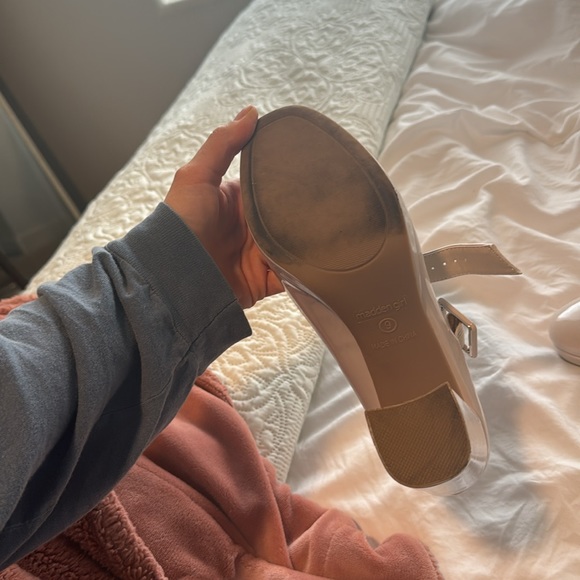 Madden Girl heel shoe light pink/white lightly worn - Picture 3 of 4